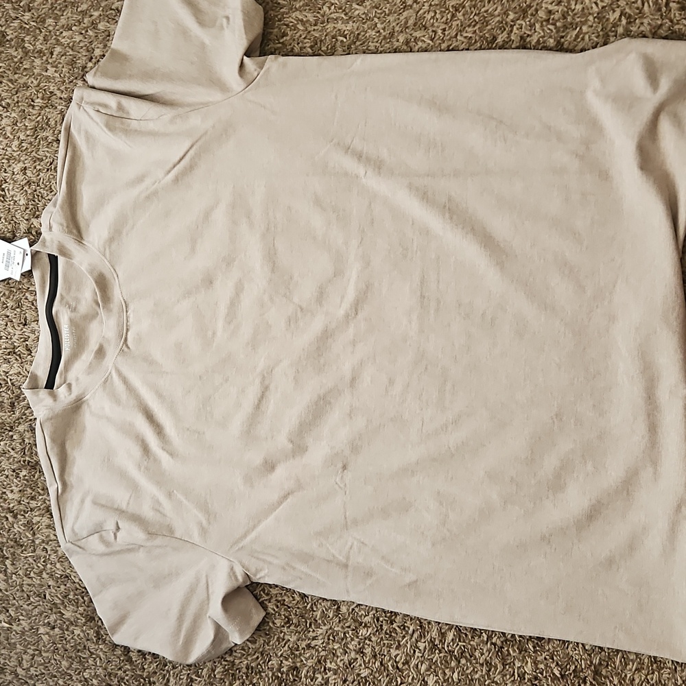 Hollister Men's Tan Short Sleeve Tee